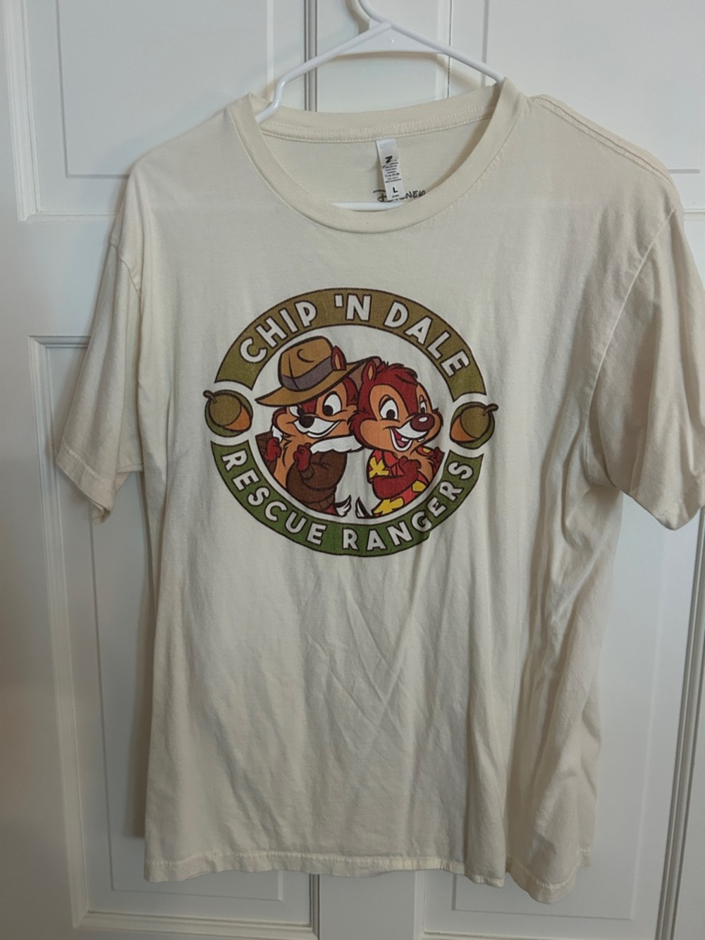 Chip 'n Dale Rescue Rangers Cream Graphic Adult T‑Shirt